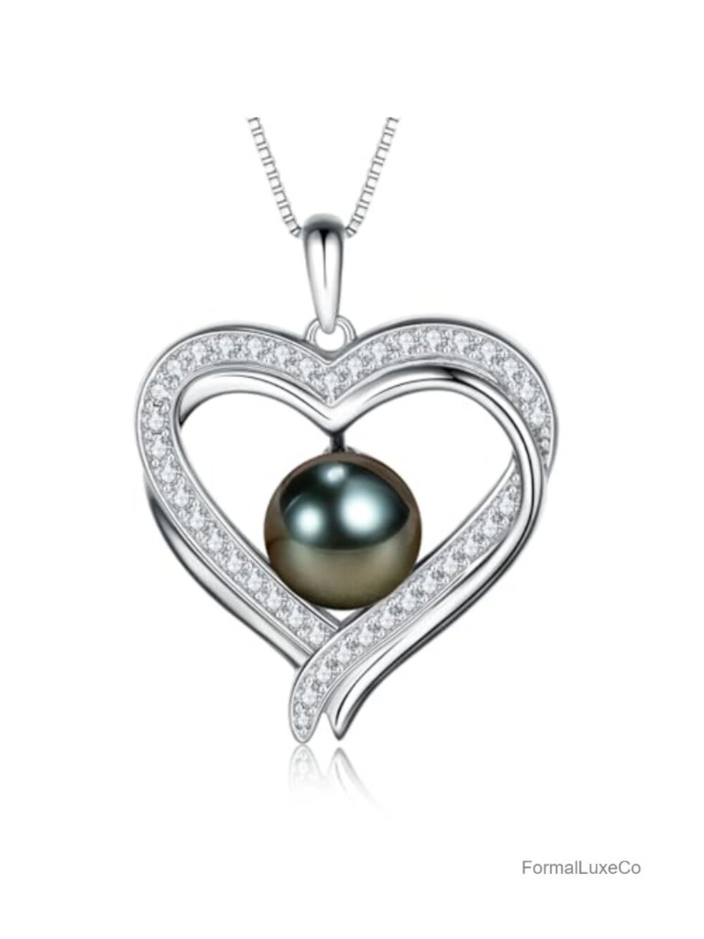 Tahitian Black Pearl Necklace 18K Gold Plated Sterling Silver Fine Jewelry Gift